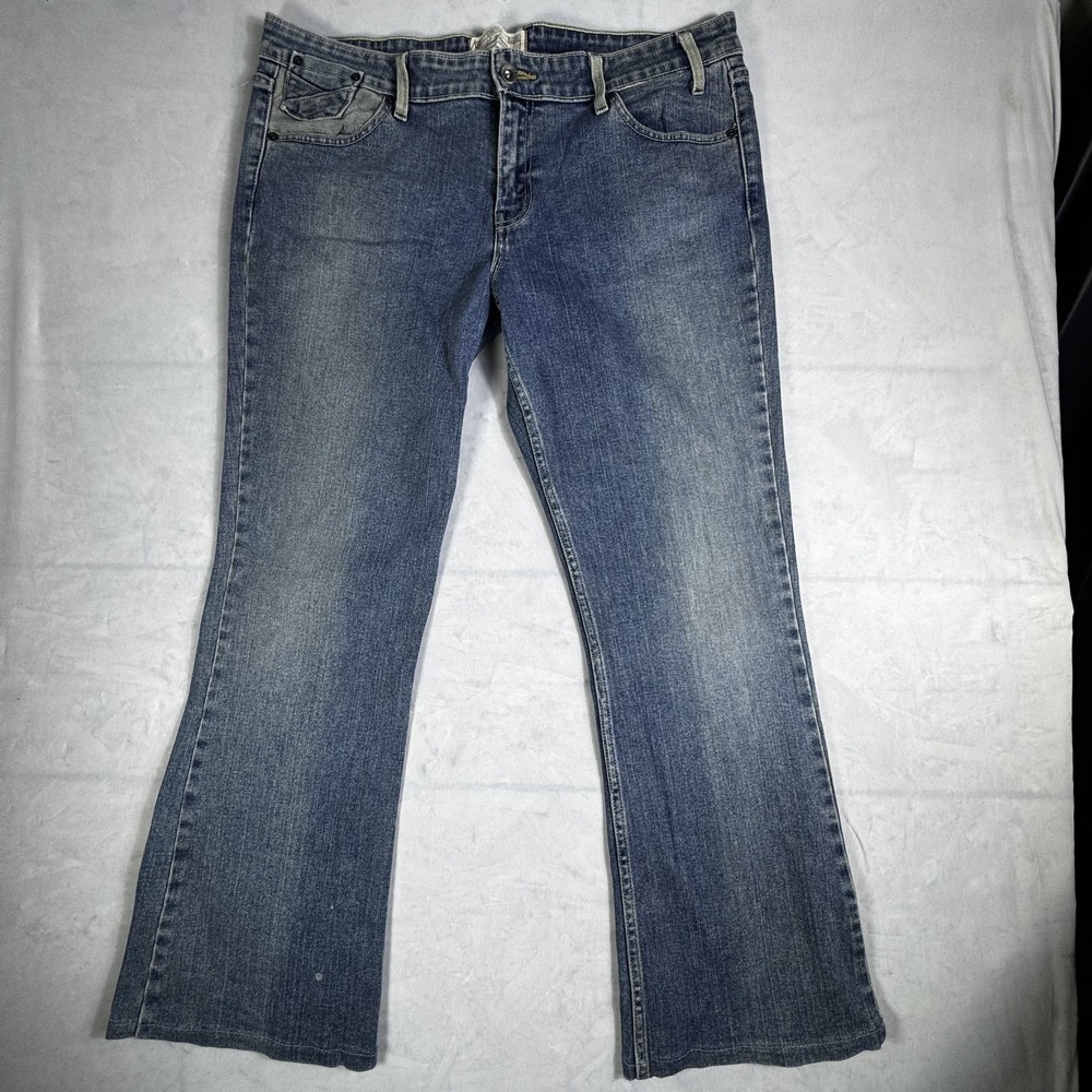 Levi's Bootcut Jeans Womens Blue Denim Mid Rise Medium Wash Stretch 13 Juniors